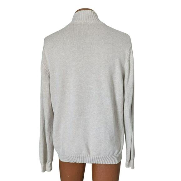 Quarter Zip Argyle Sweater Men Medium‎ Knit Pullover Golf Preppy Classic Grandpa - Picture 3 of 6